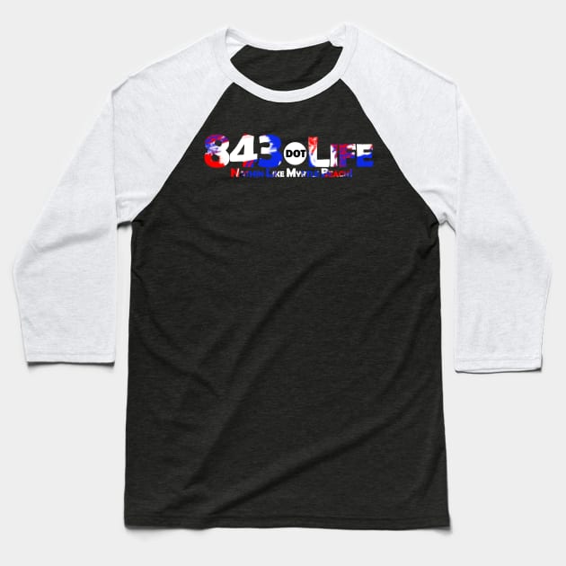 843.Life - Red, White, & Blue Baseball T-Shirt by ThePowerOfU